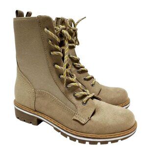 SM New York Spruce Women's Boots Size 7.5 Light Brown Beige Lace Up or Zip Up
